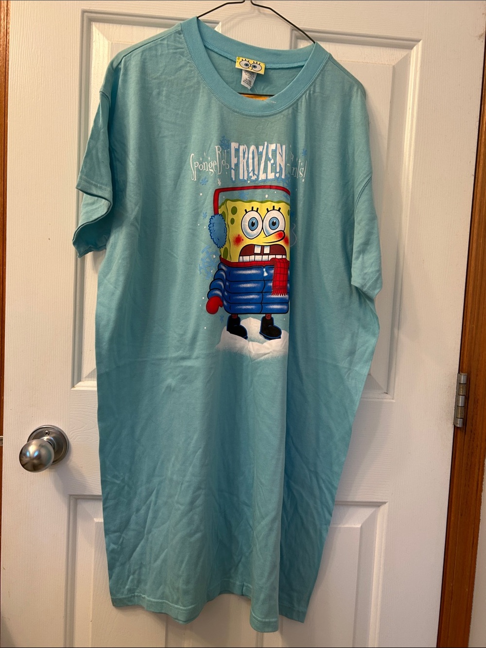 Nickelodeon Light Blue SpongeBob Frozen Graphic Nightshirt